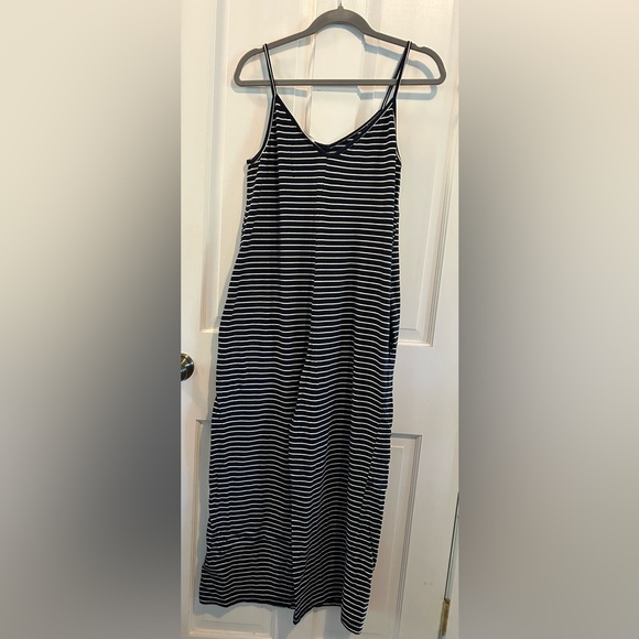 Simple by Suzanne Betro - Navy and White Striped Jumpsuit - size Small - Picture 7 of 7